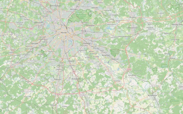 Карта: Москва и Бронницы
